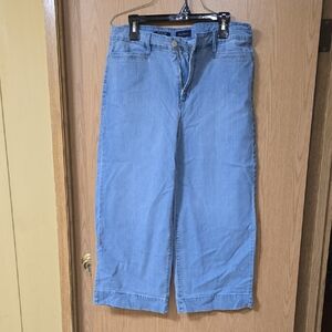 Light Blue Denim Capri Pants